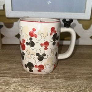 NWT Rae Dunn Disney Mickey Mouse Coffee Mug Red/Black